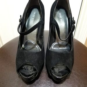 Nine West Peep Toe Heels 8.5